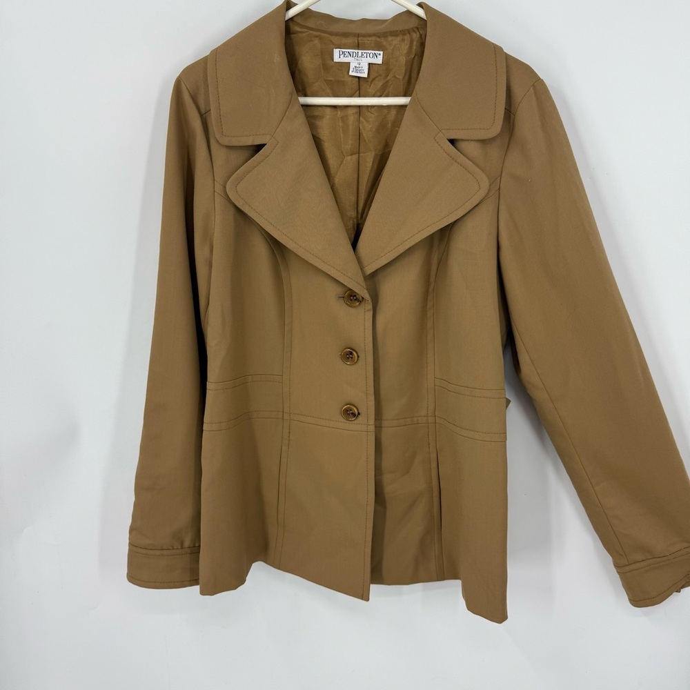 Pendleton virgin wool Tan Blazer 12T